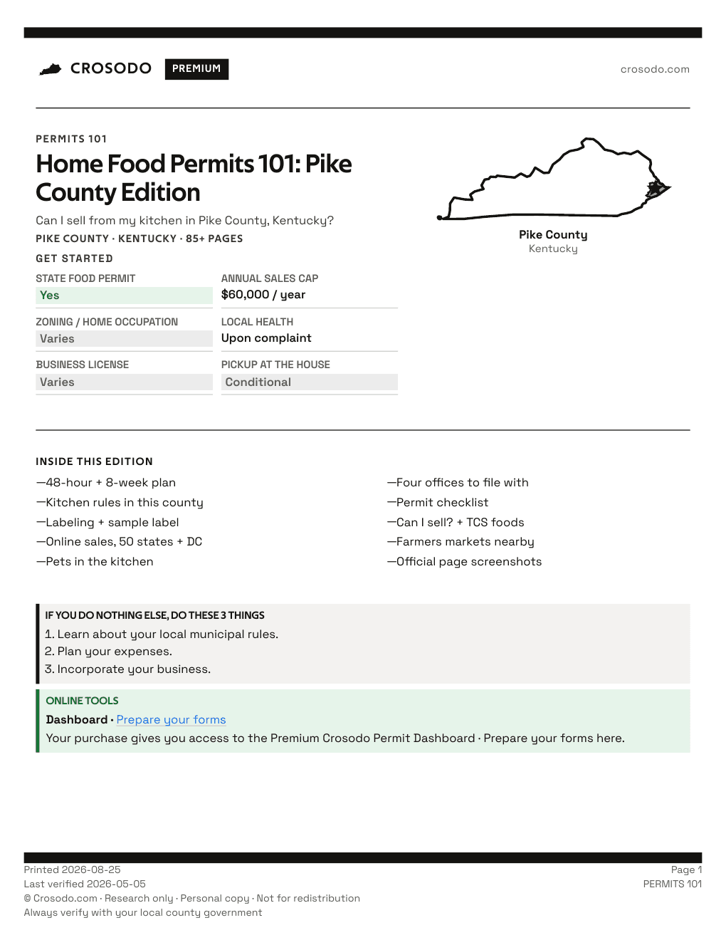 Permit Guide 101 cover for Pike County
