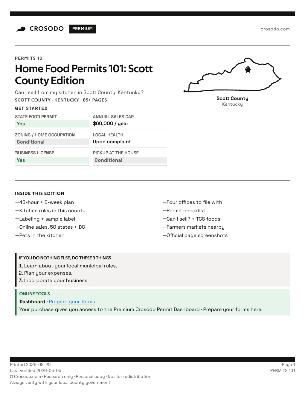 Permit Guide 101 cover for Scott County