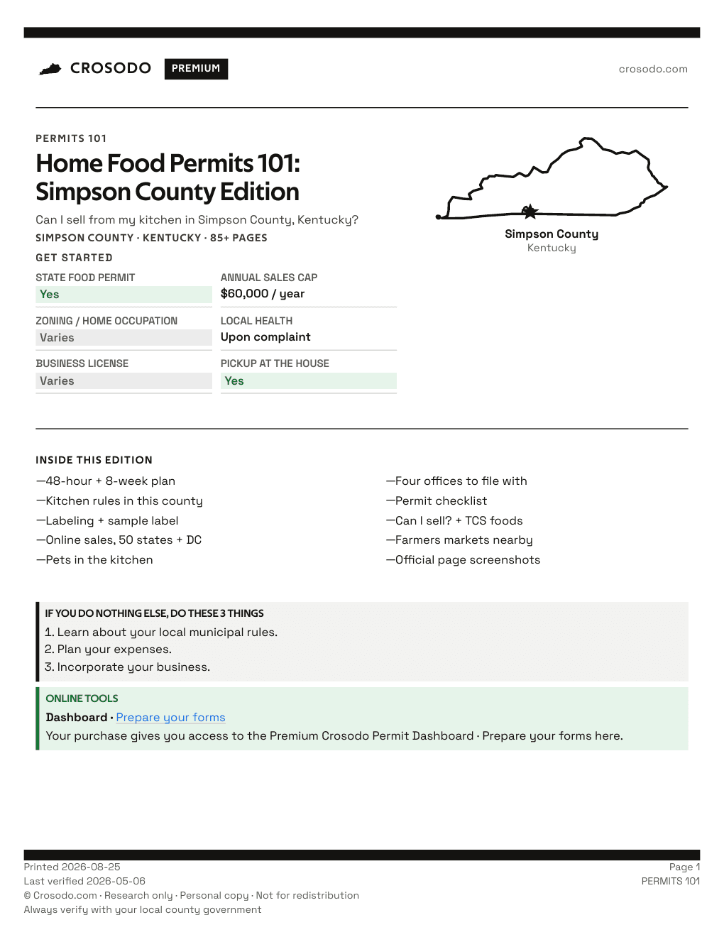 Permit Guide 101 cover for Simpson County