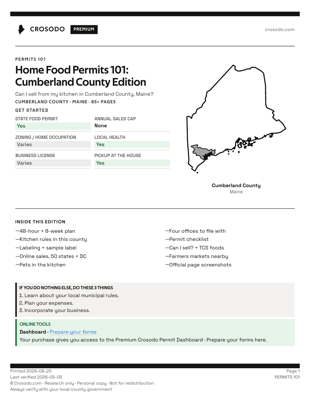 Permit Guide 101 cover for Cumberland County