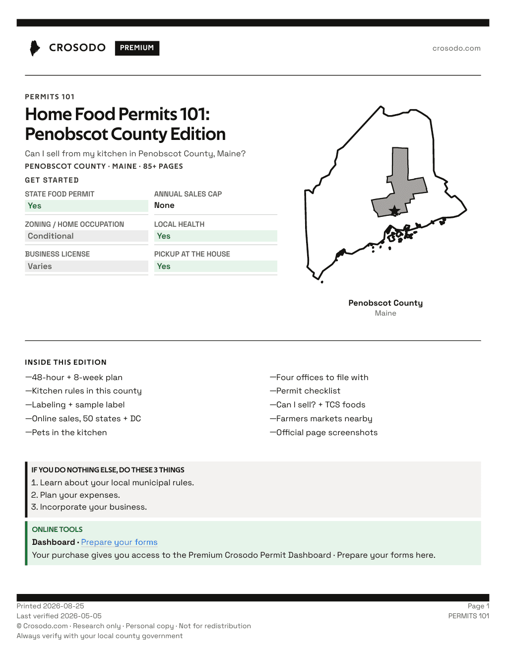 Permit Guide 101 cover for Penobscot County
