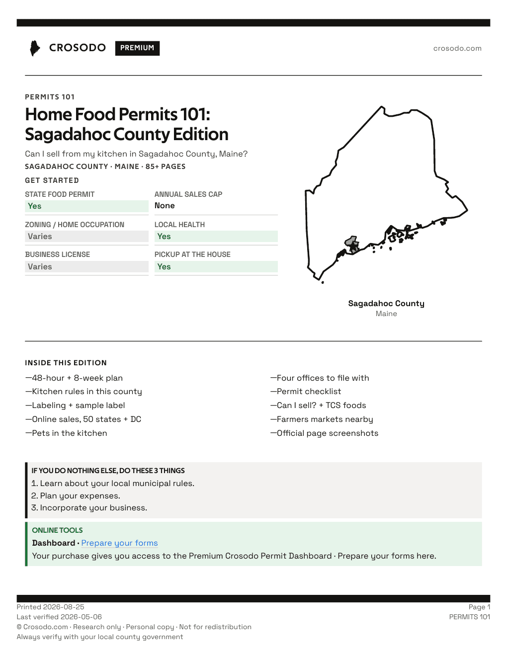 Permit Guide 101 cover for Sagadahoc County