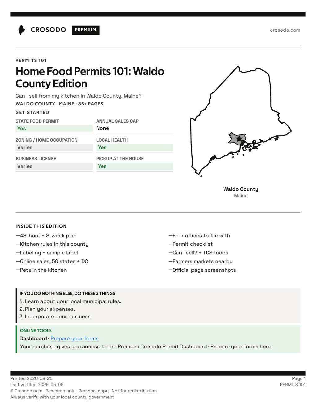 Permit Guide 101 cover for Waldo County