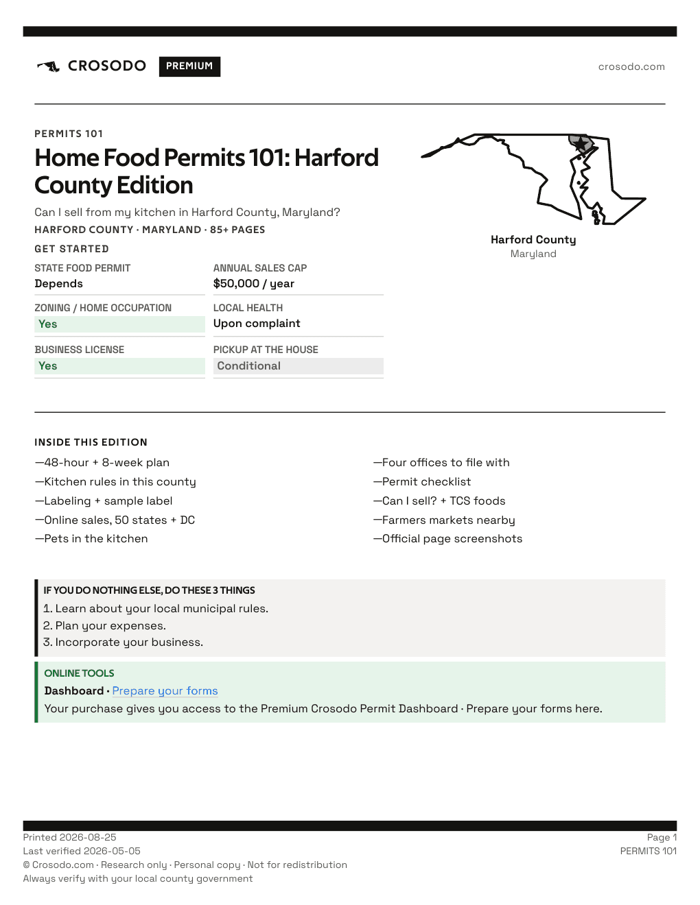 Permit Guide 101 cover for Harford County