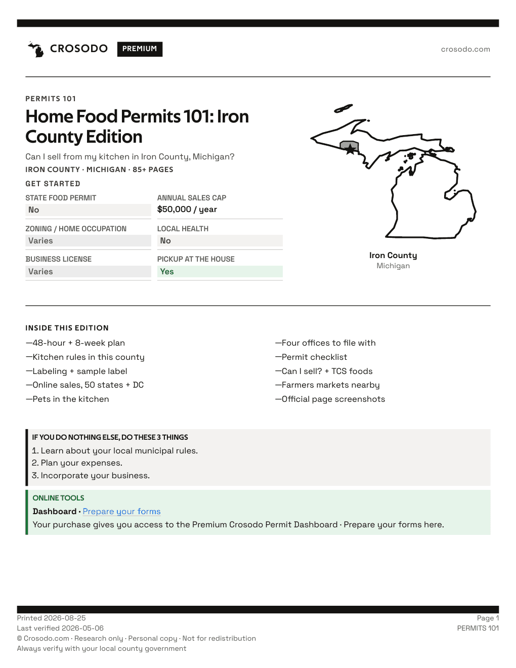 Permit Guide cover for Iron County