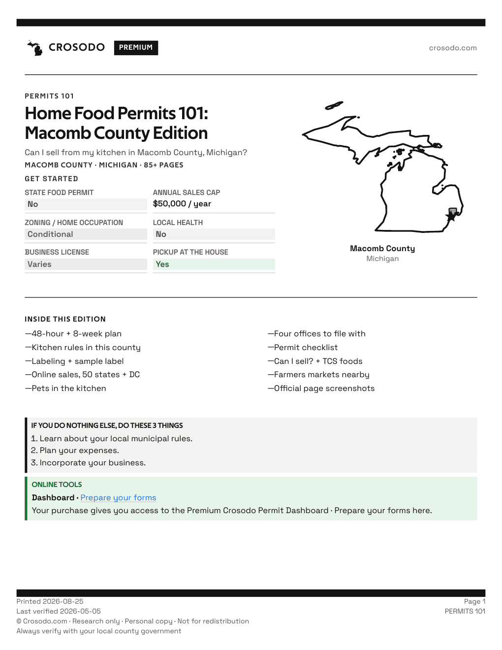 Permit Guide 101 cover for Macomb County
