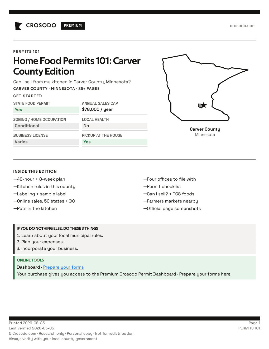 Permit Guide 101 cover for Carver County