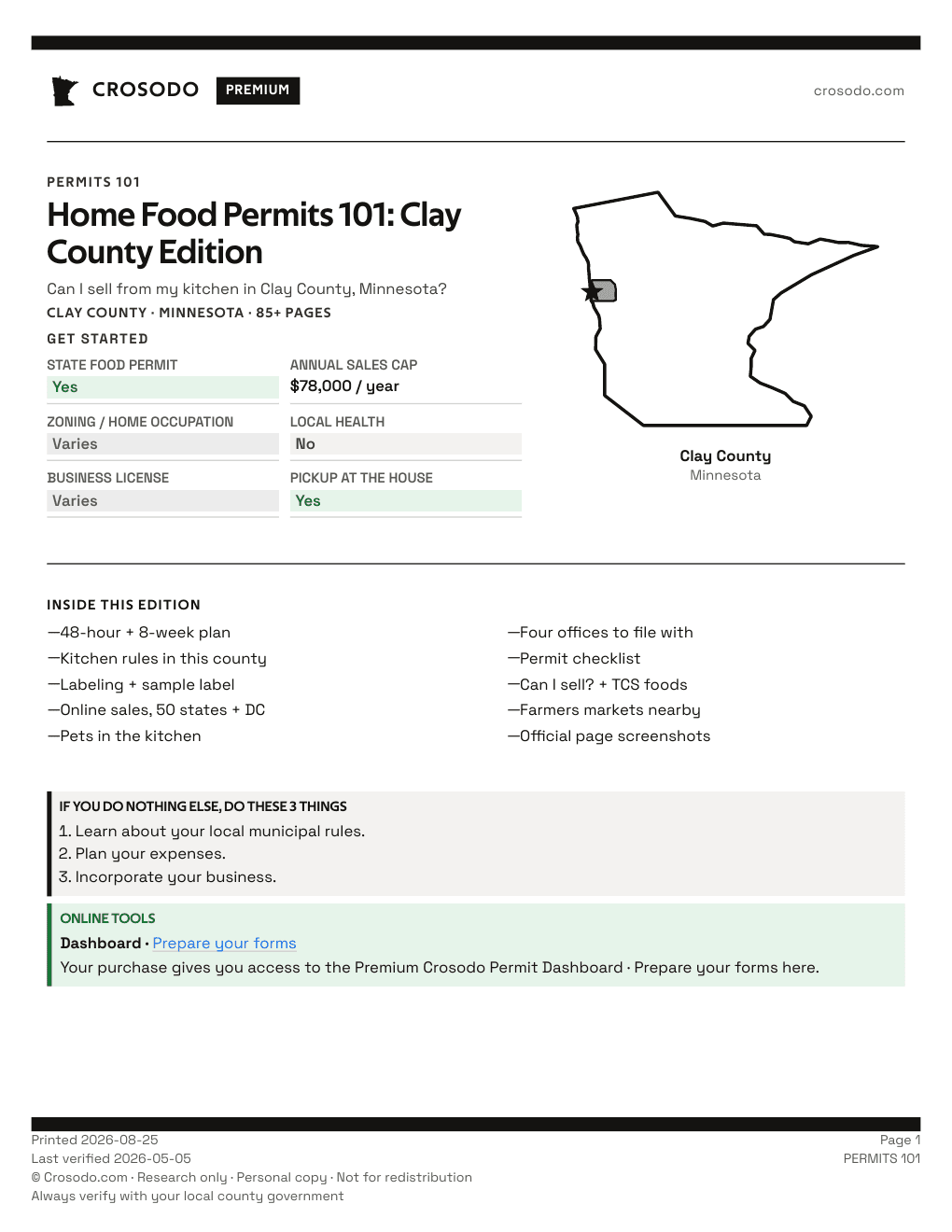Permit Guide 101 cover for Clay County