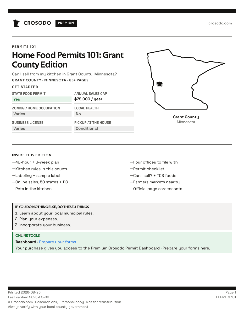 Permit Guide 101 cover for Grant County