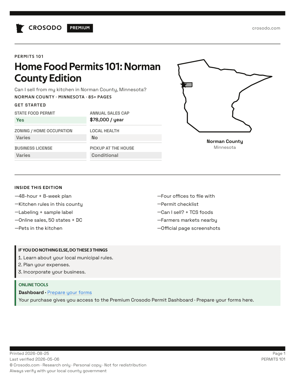 Permit Guide 101 cover for Norman County