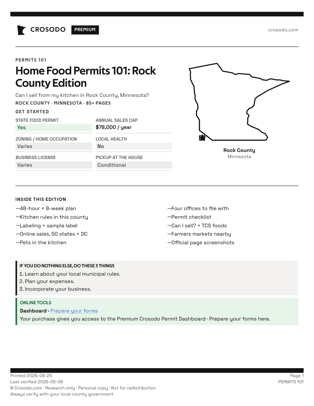 Permit Guide 101 cover for Rock County