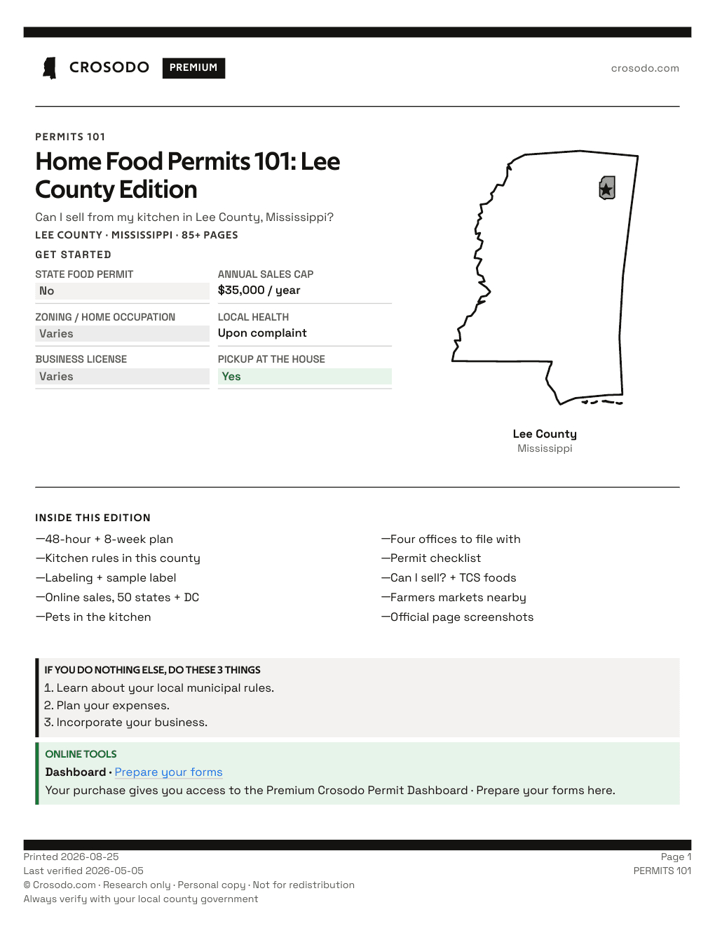 Permit Guide 101 cover for Lee County