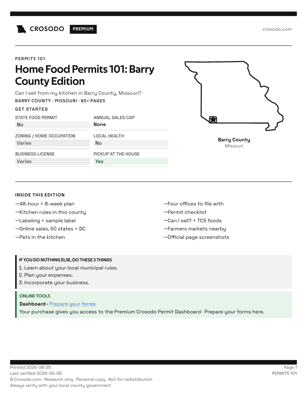 Permit Guide 101 cover for Barry County