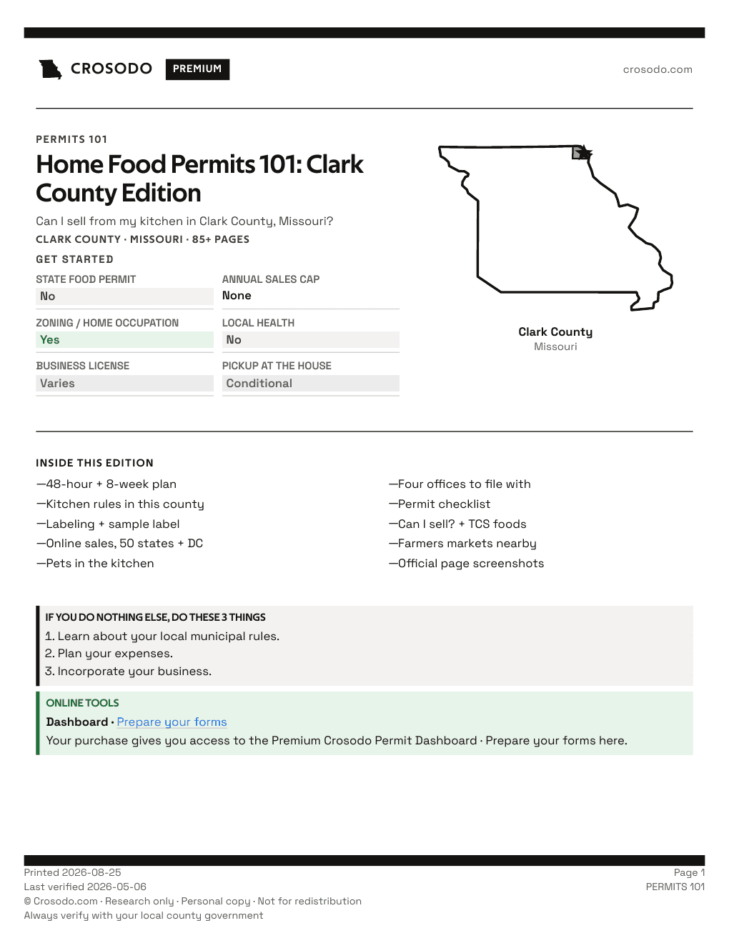Permit Guide 101 cover for Clark County