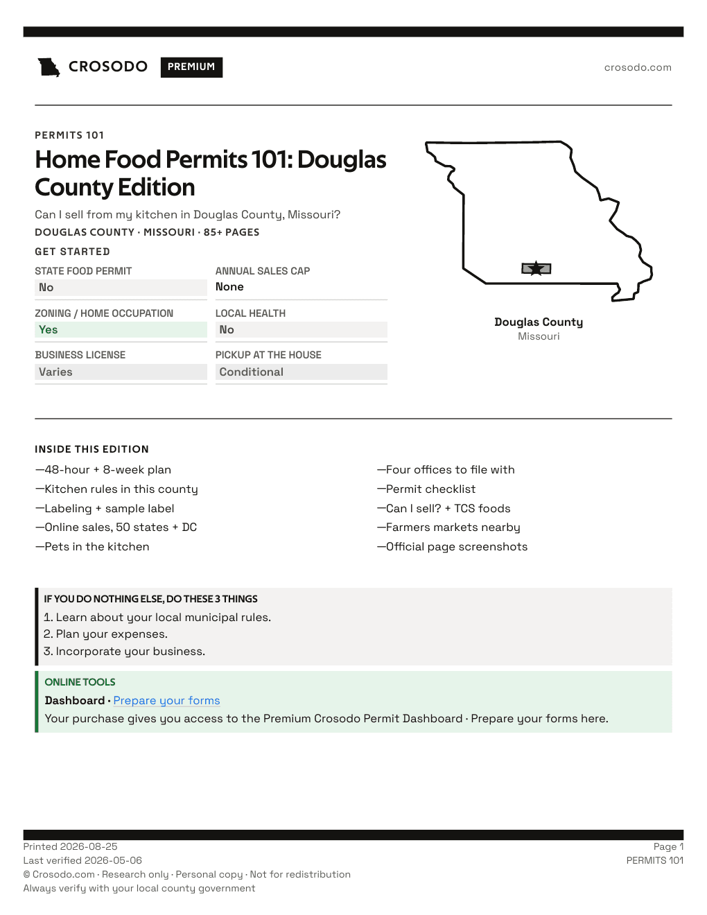 Permit Guide 101 cover for Douglas County
