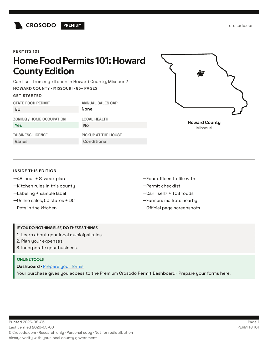 Permit Guide 101 cover for Howard County
