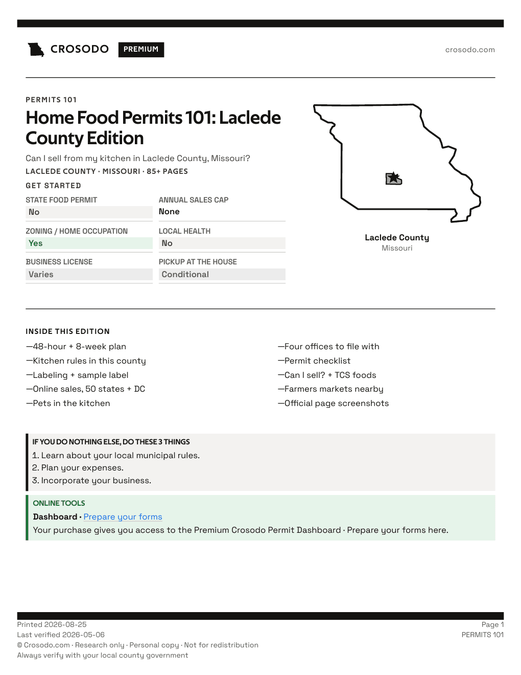 Permit Guide 101 cover for Laclede County