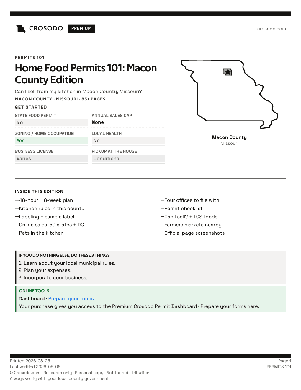 Permit Guide 101 cover for Macon County