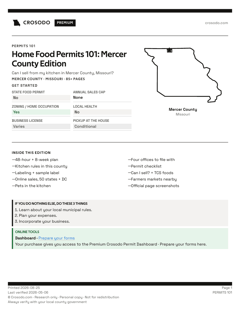 Permit Guide 101 cover for Mercer County