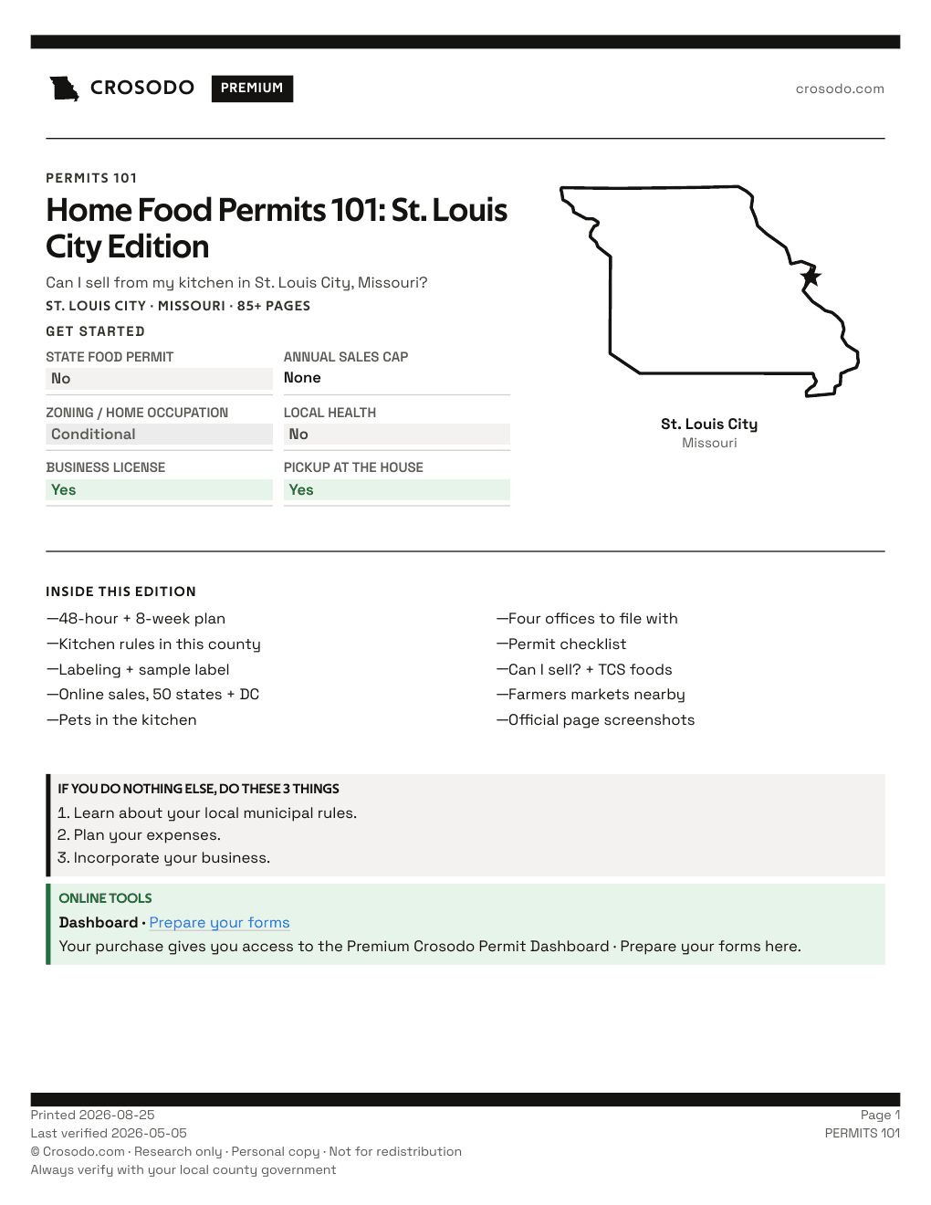 Permit Guide 101 cover for St. Louis City