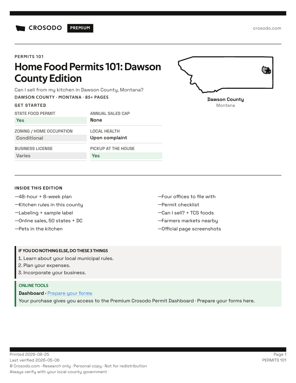 Permit Guide 101 cover for Dawson County