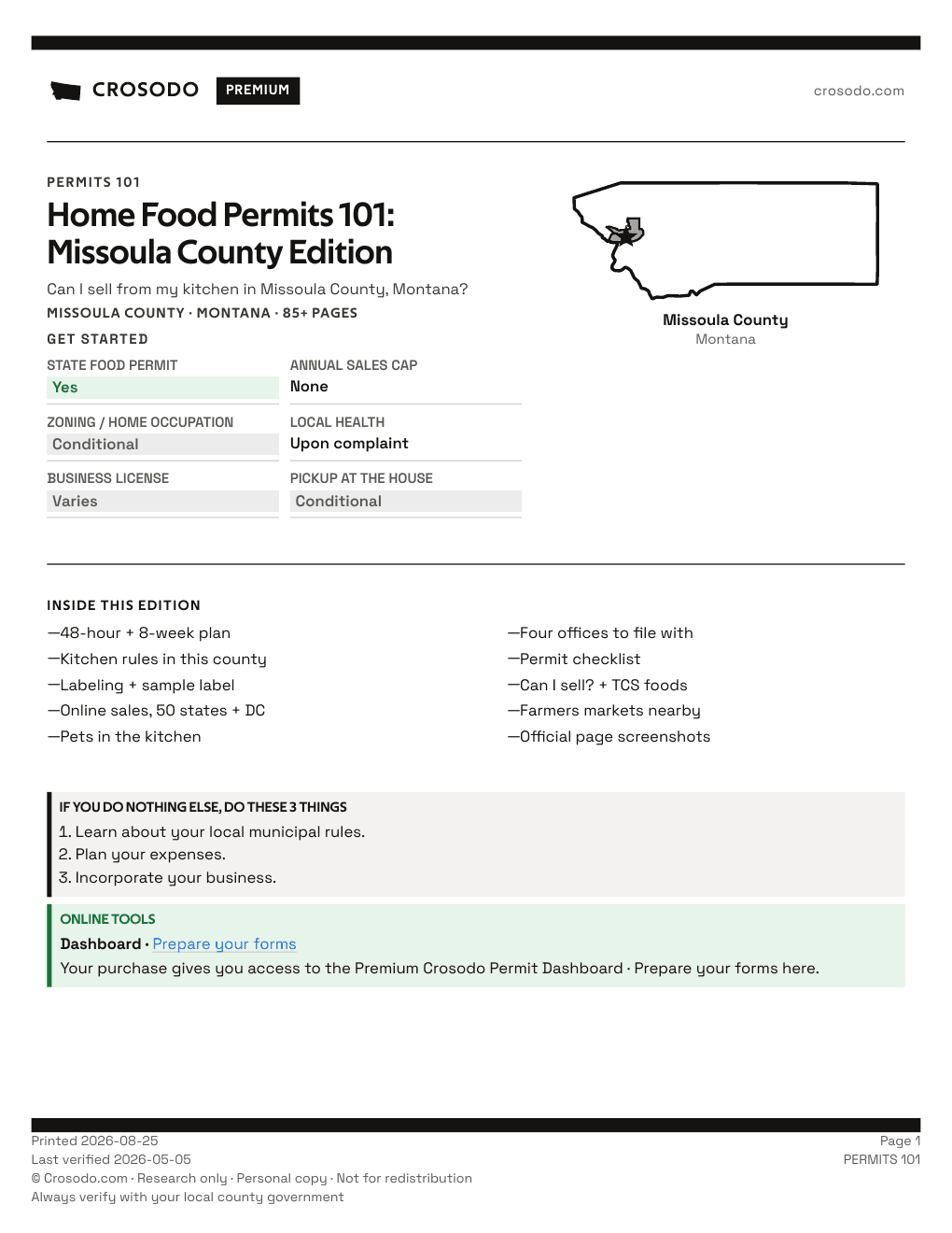 Permit Guide 101 cover for Missoula County