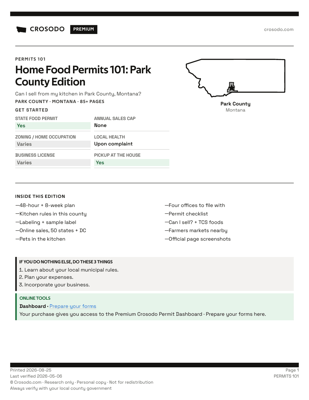 Permit Guide 101 cover for Park County