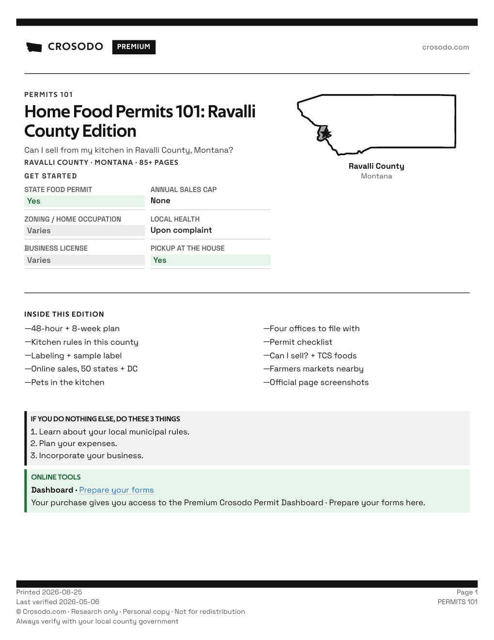 Permit Guide 101 cover for Ravalli County