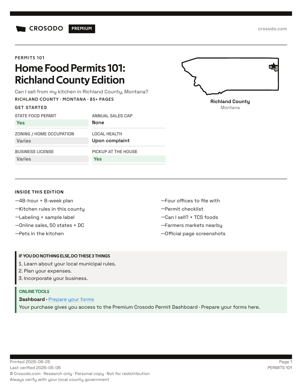 Permit Guide 101 cover for Richland County