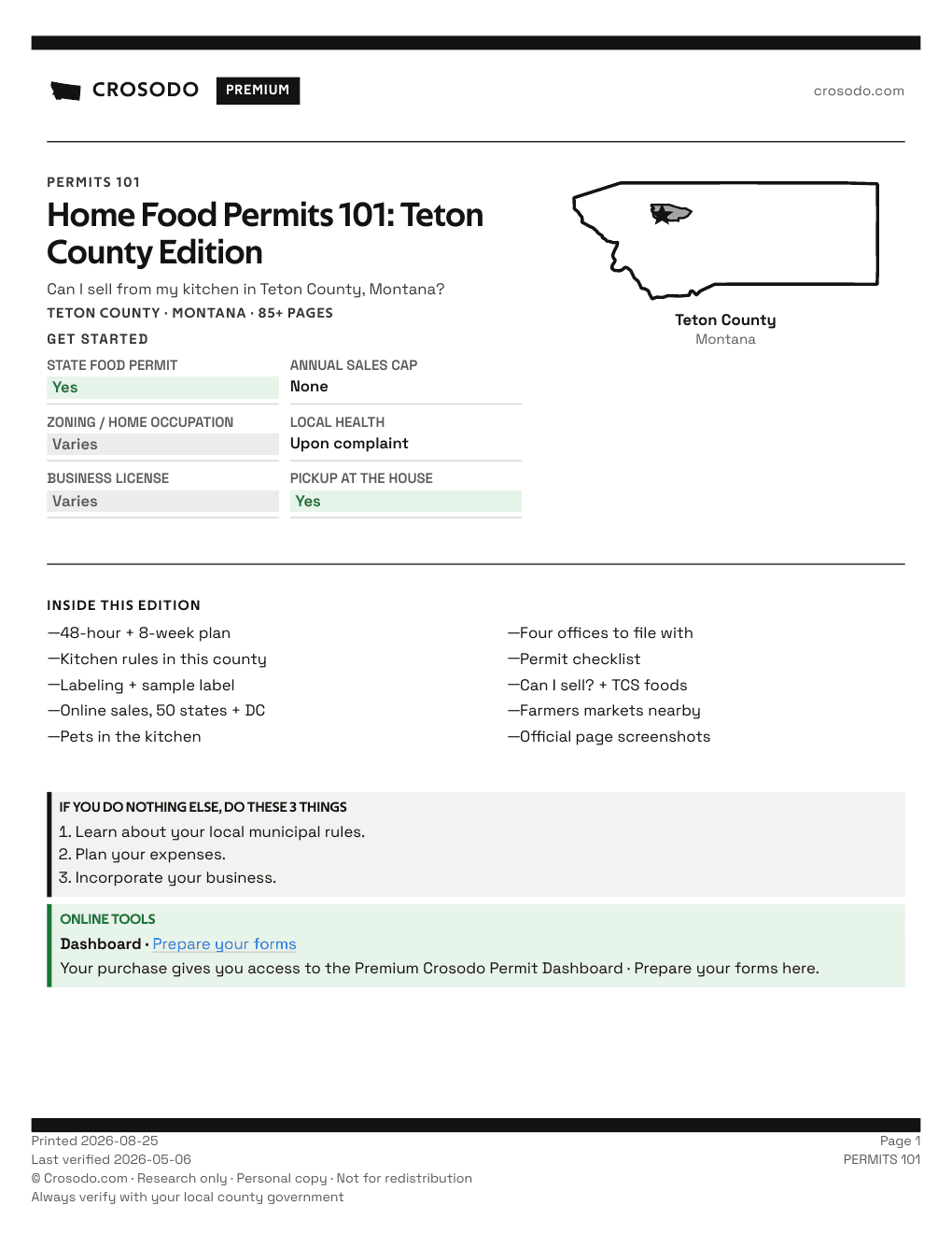 Permit Guide 101 cover for Teton County