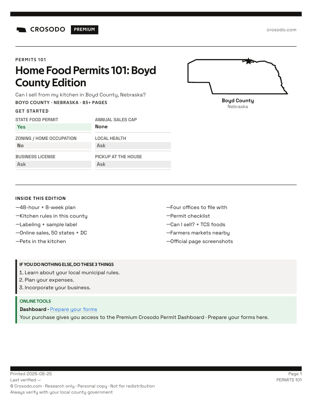 Permit Guide 101 cover for Boyd County