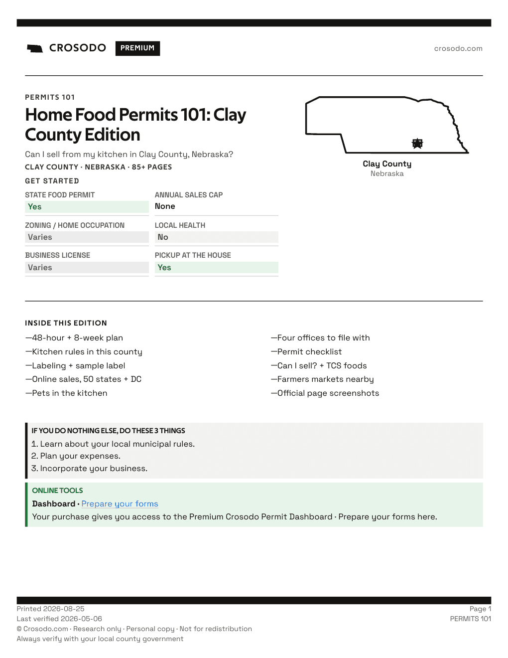 Permit Guide 101 cover for Clay County