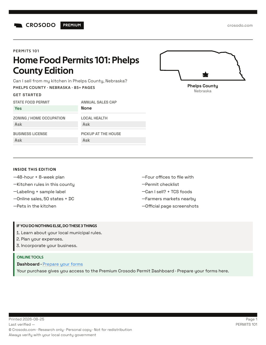 Permit Guide 101 cover for Phelps County