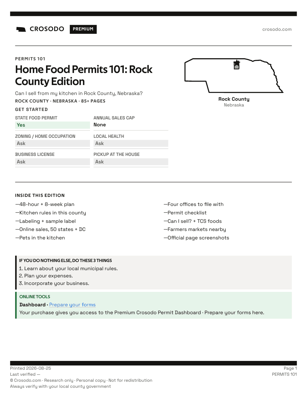 Permit Guide 101 cover for Rock County