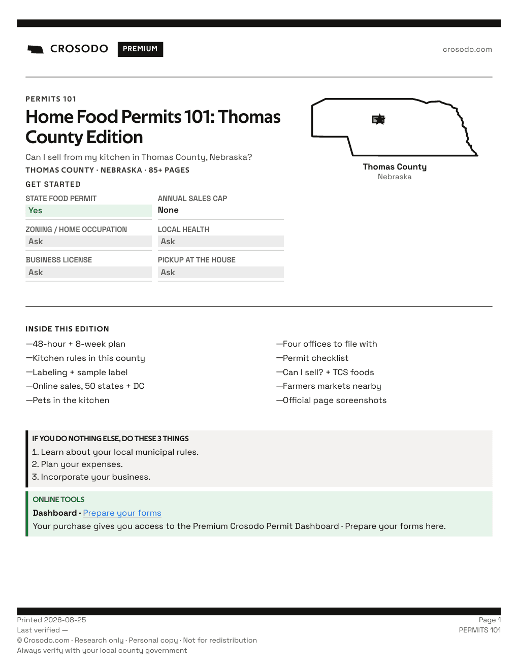Permit Guide 101 cover for Thomas County