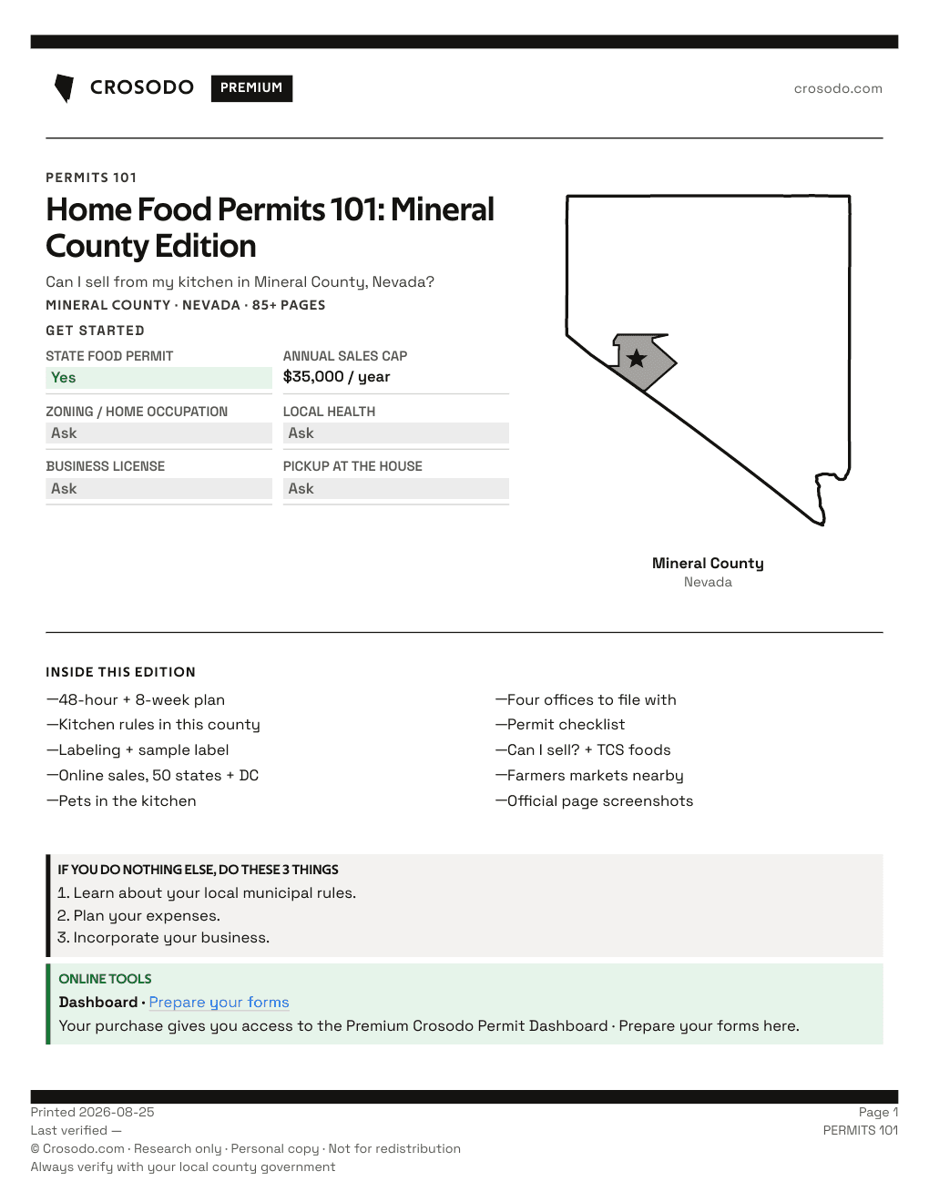 Permit Guide 101 cover for Mineral County