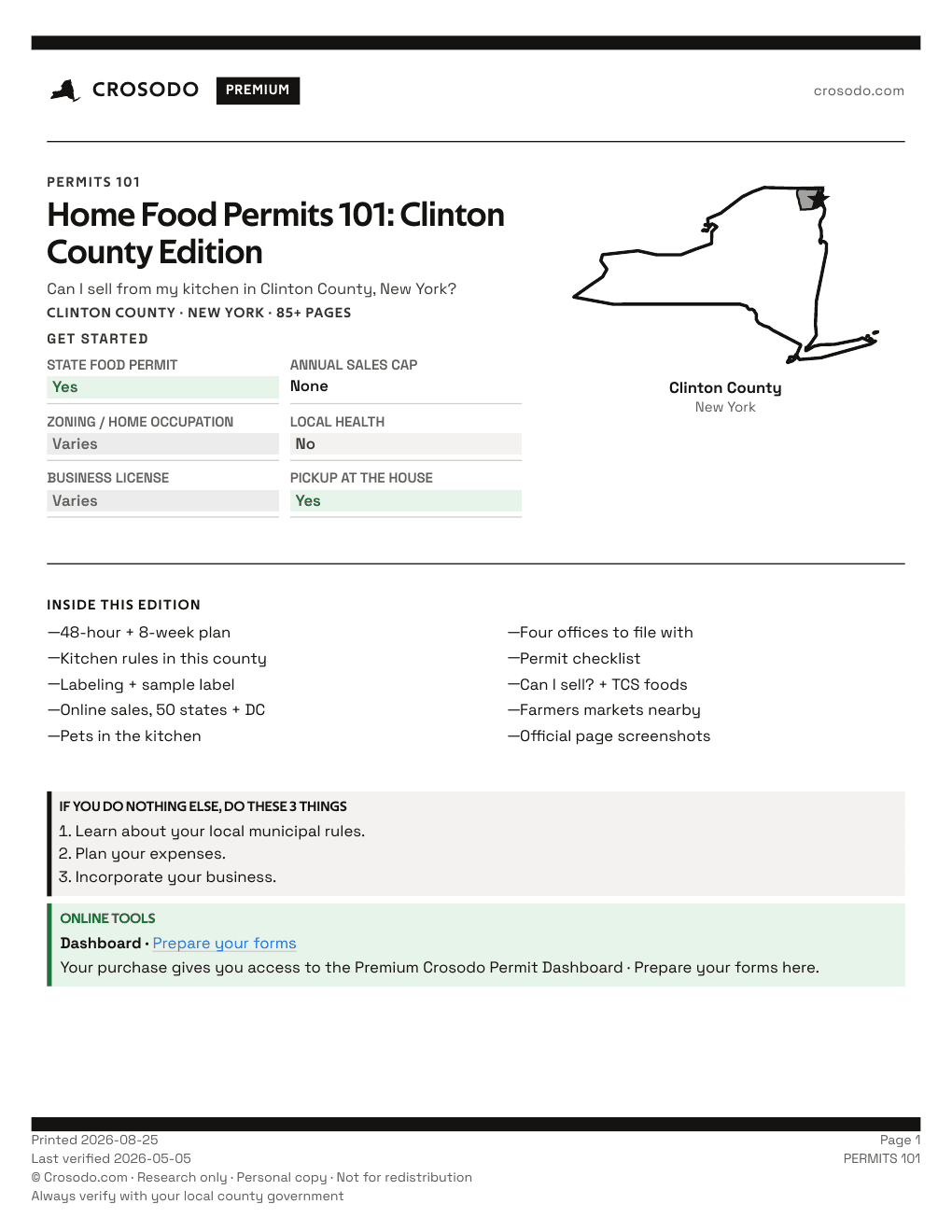 Permit Guide 101 cover for Clinton County