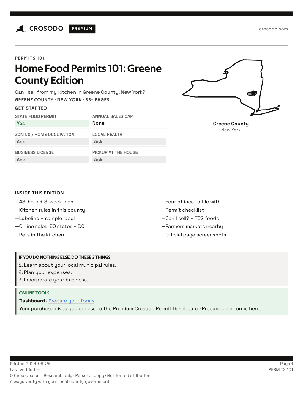 Permit Guide 101 cover for Greene County