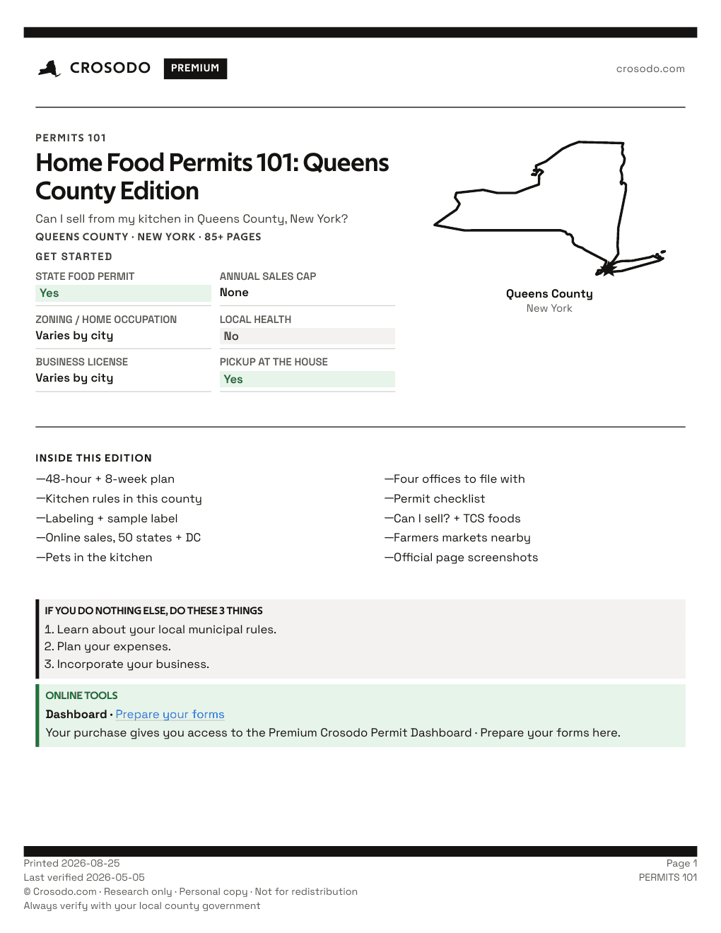 Permit Guide 101 cover for Queens County