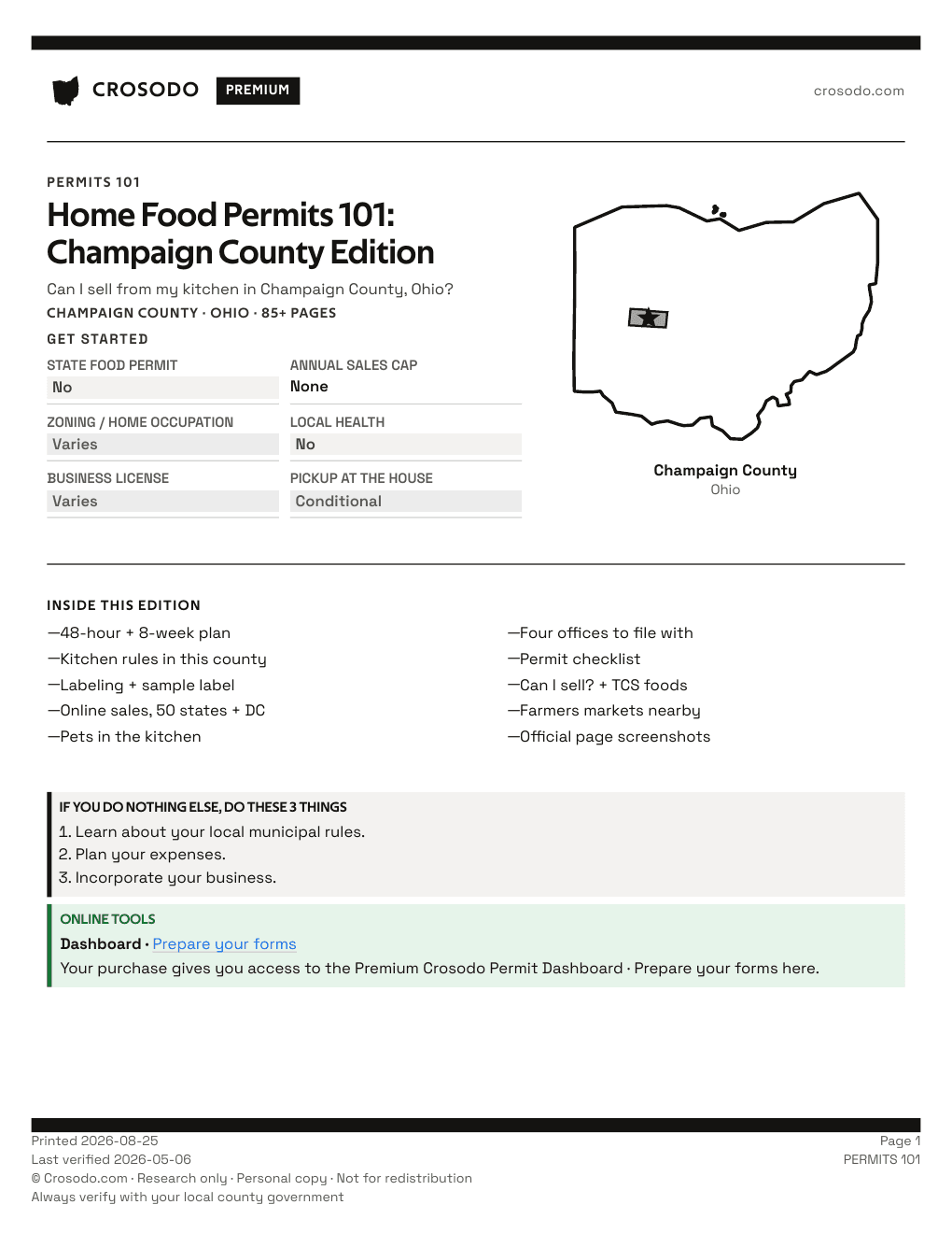 Permit Guide 101 cover for Champaign County
