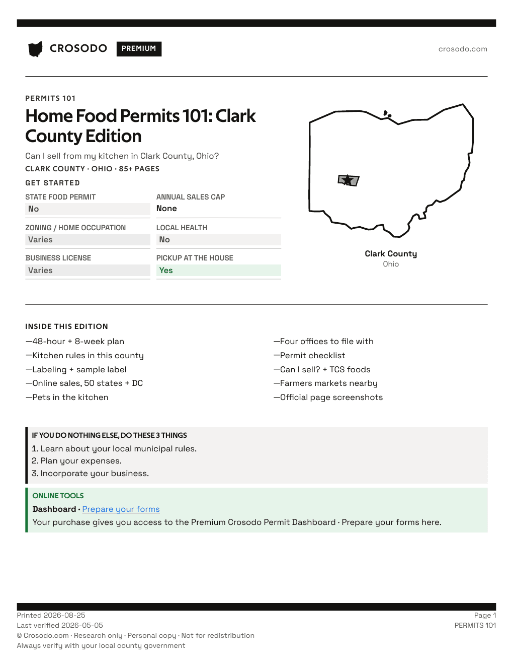 Permit Guide 101 cover for Clark County