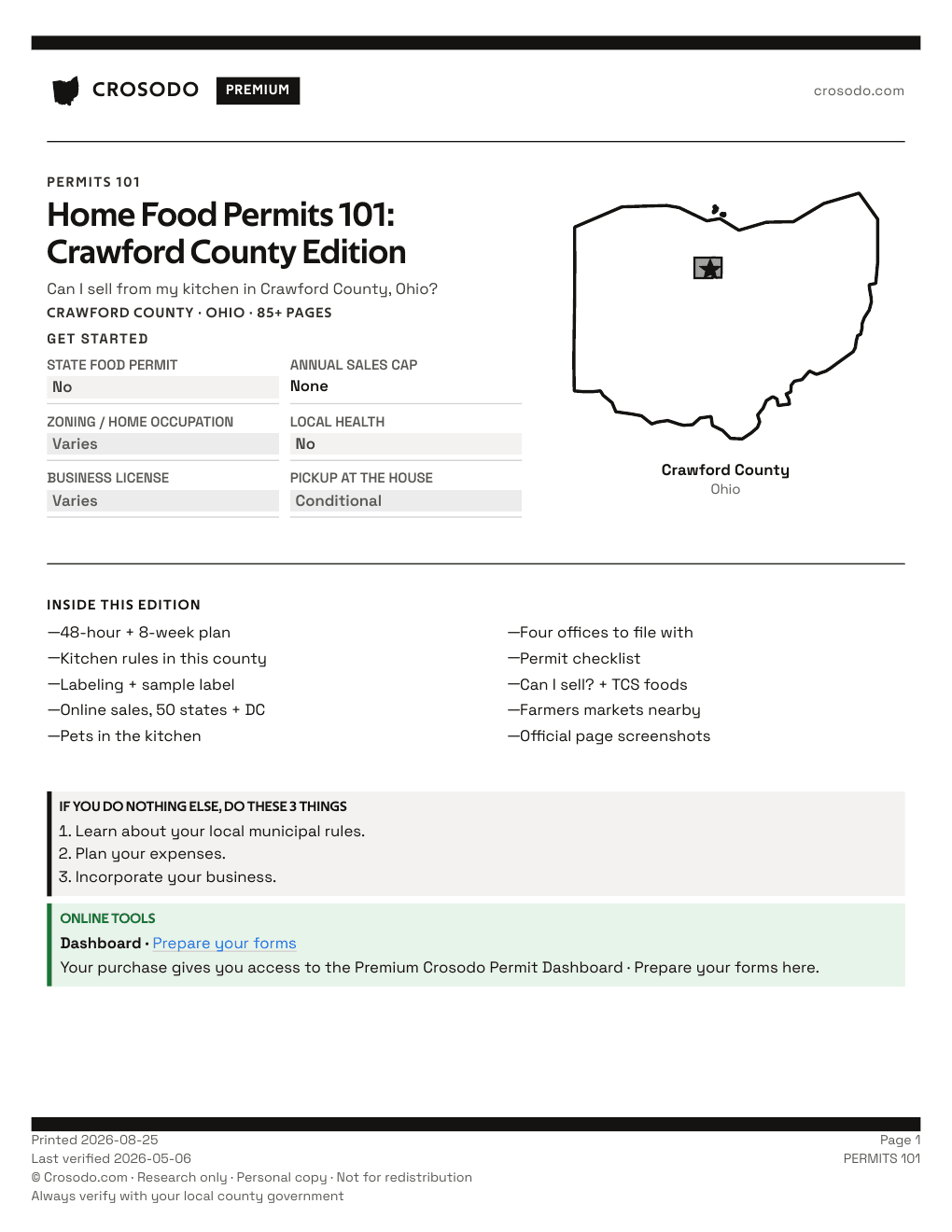 Permit Guide 101 cover for Crawford County