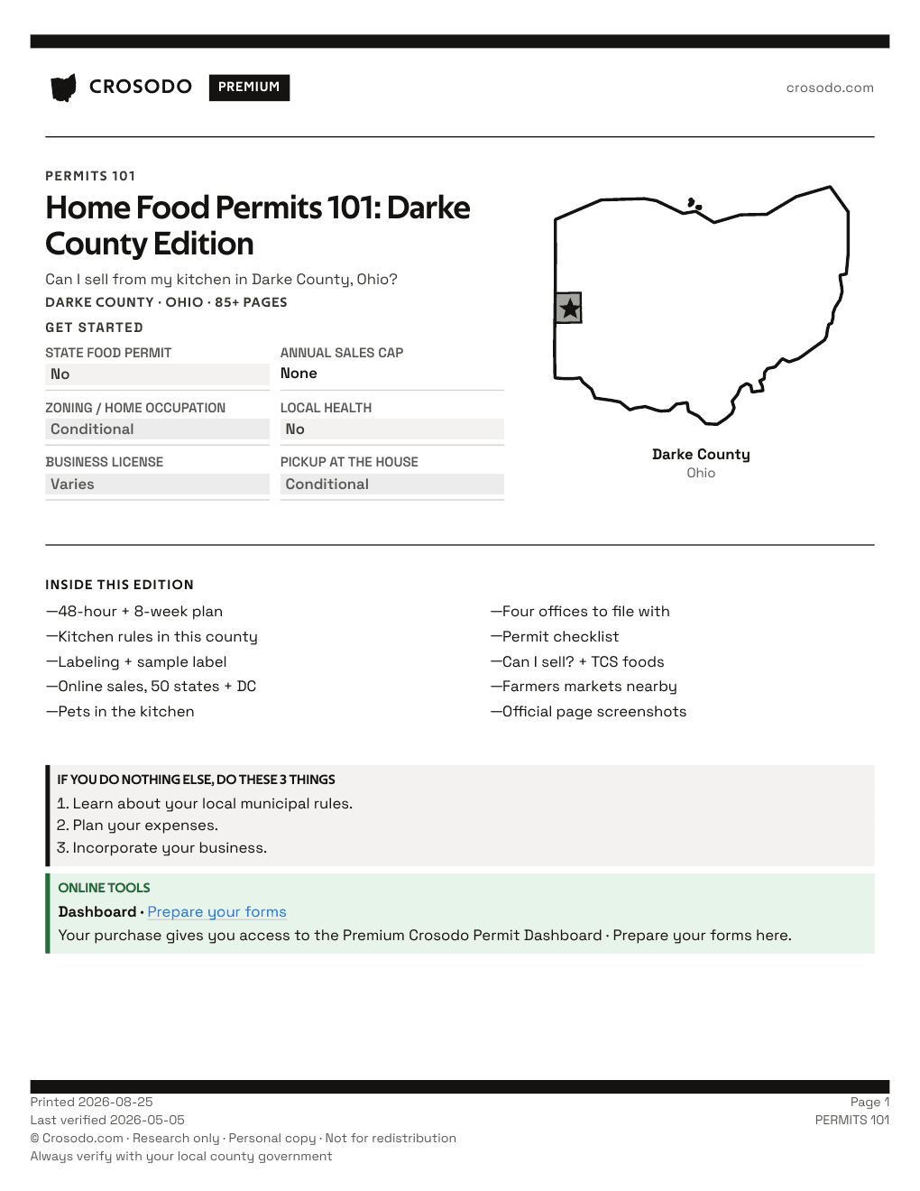 Permit Guide 101 cover for Darke County