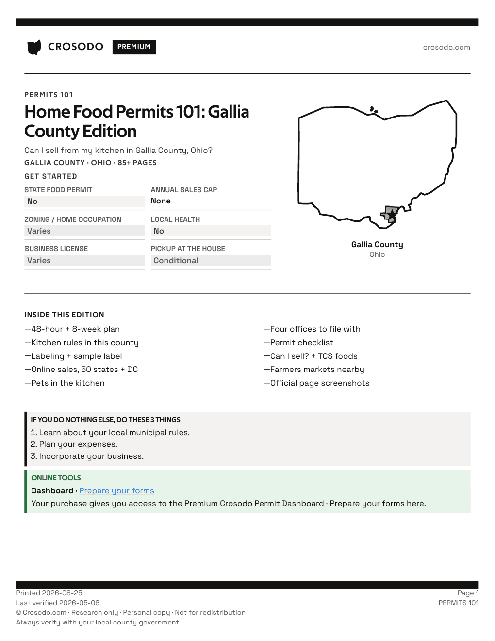 Permit Guide 101 cover for Gallia County