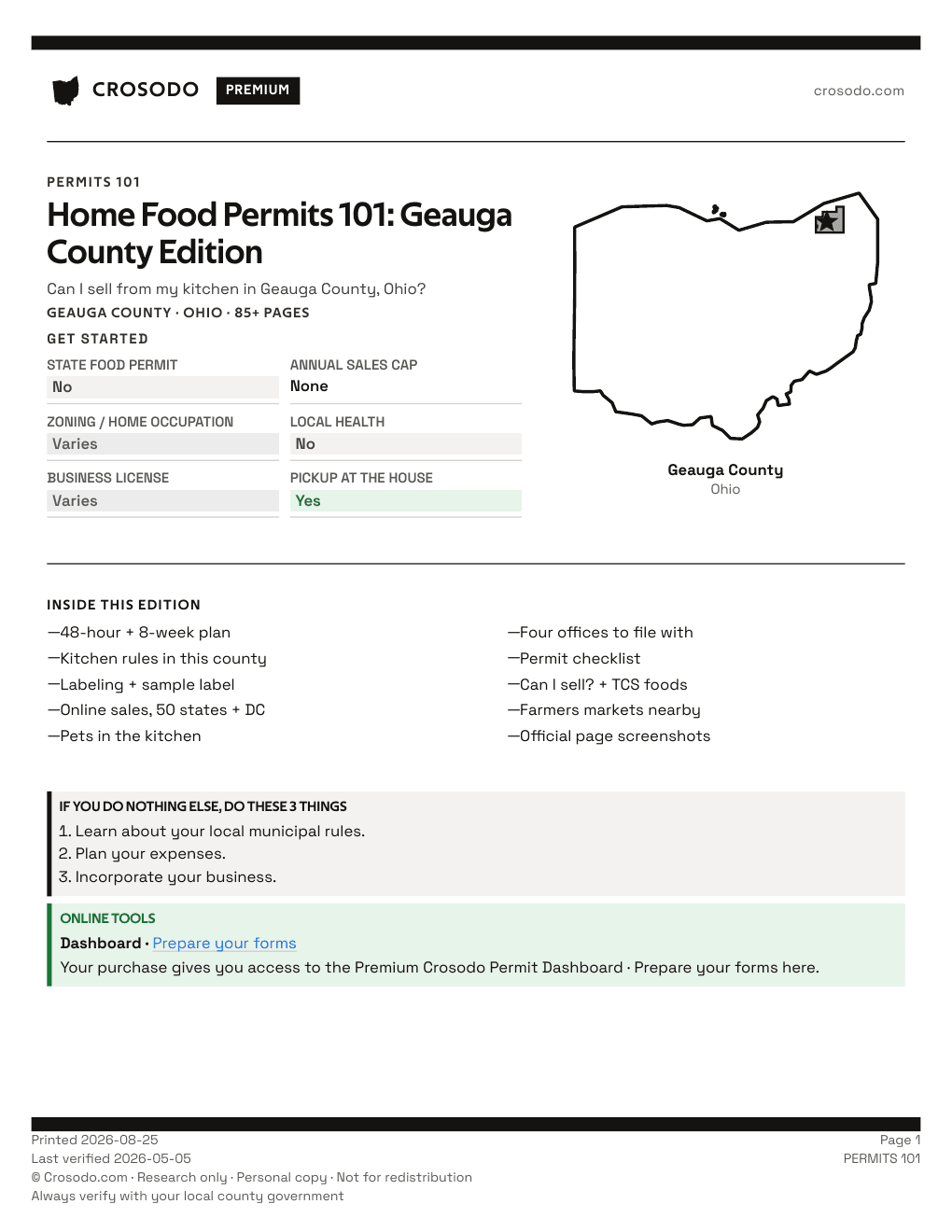 Permit Guide 101 cover for Geauga County