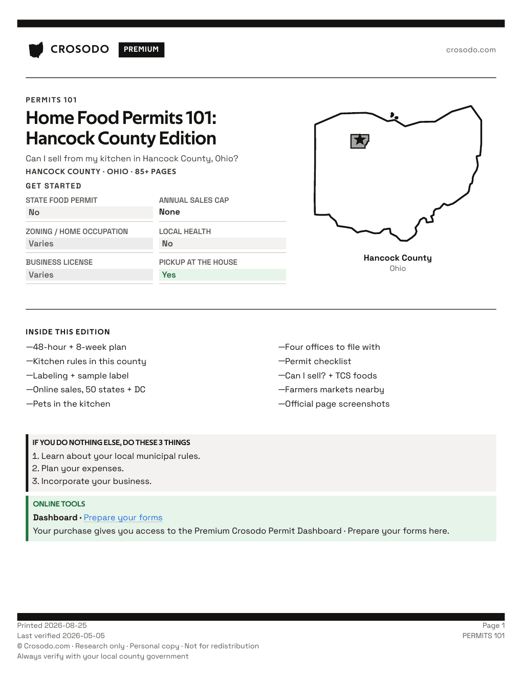 Permit Guide 101 cover for Hancock County