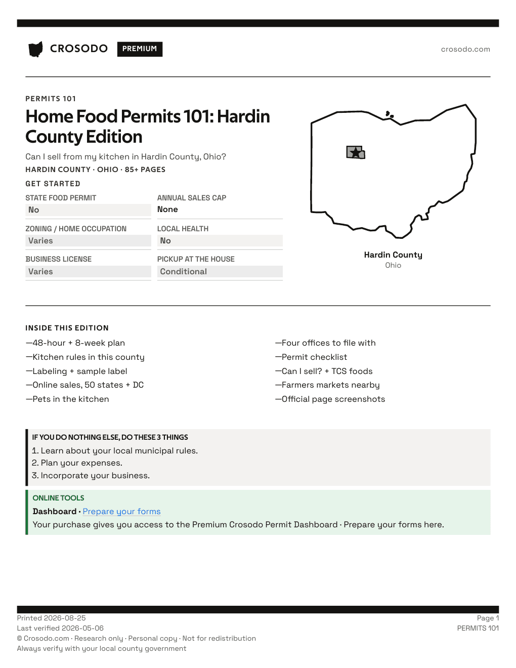 Permit Guide 101 cover for Hardin County
