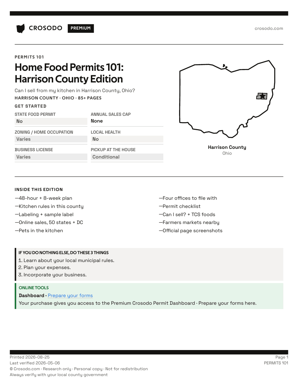 Permit Guide 101 cover for Harrison County