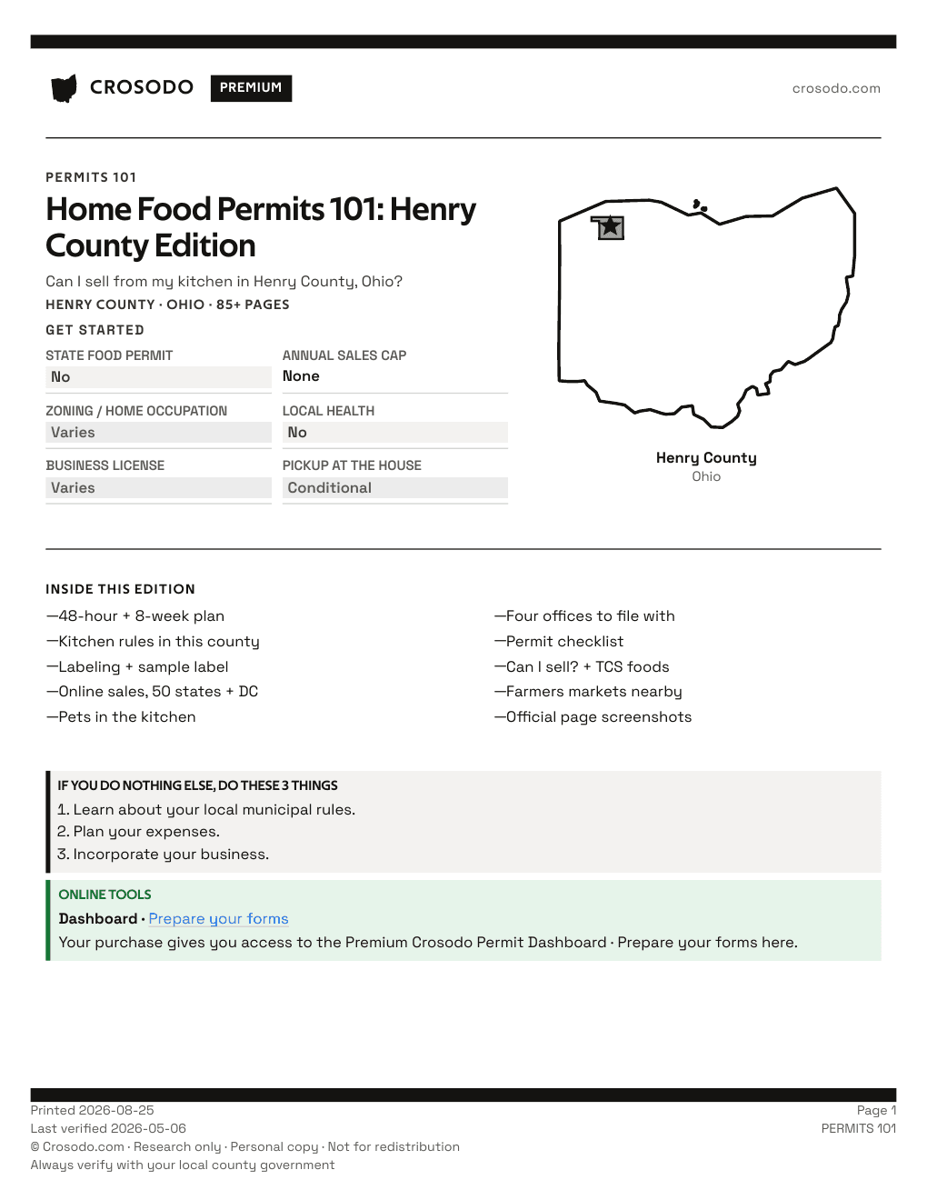 Permit Guide 101 cover for Henry County