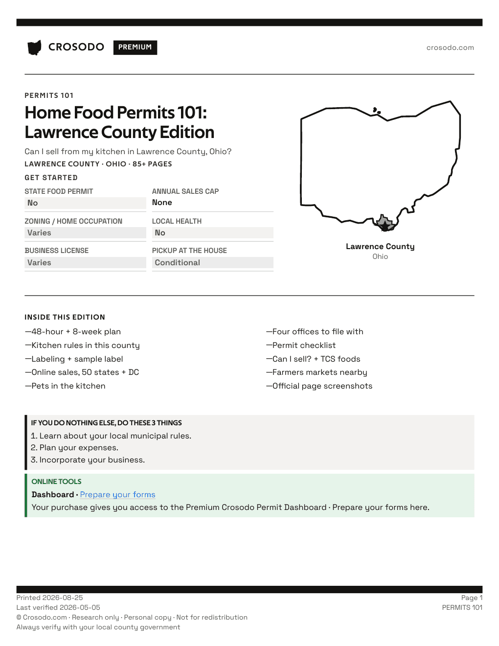 Permit Guide 101 cover for Lawrence County